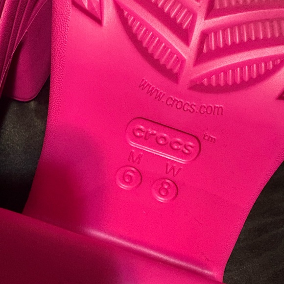 CROCS Pink Embellished Platform Crocs - Picture 3 of 3